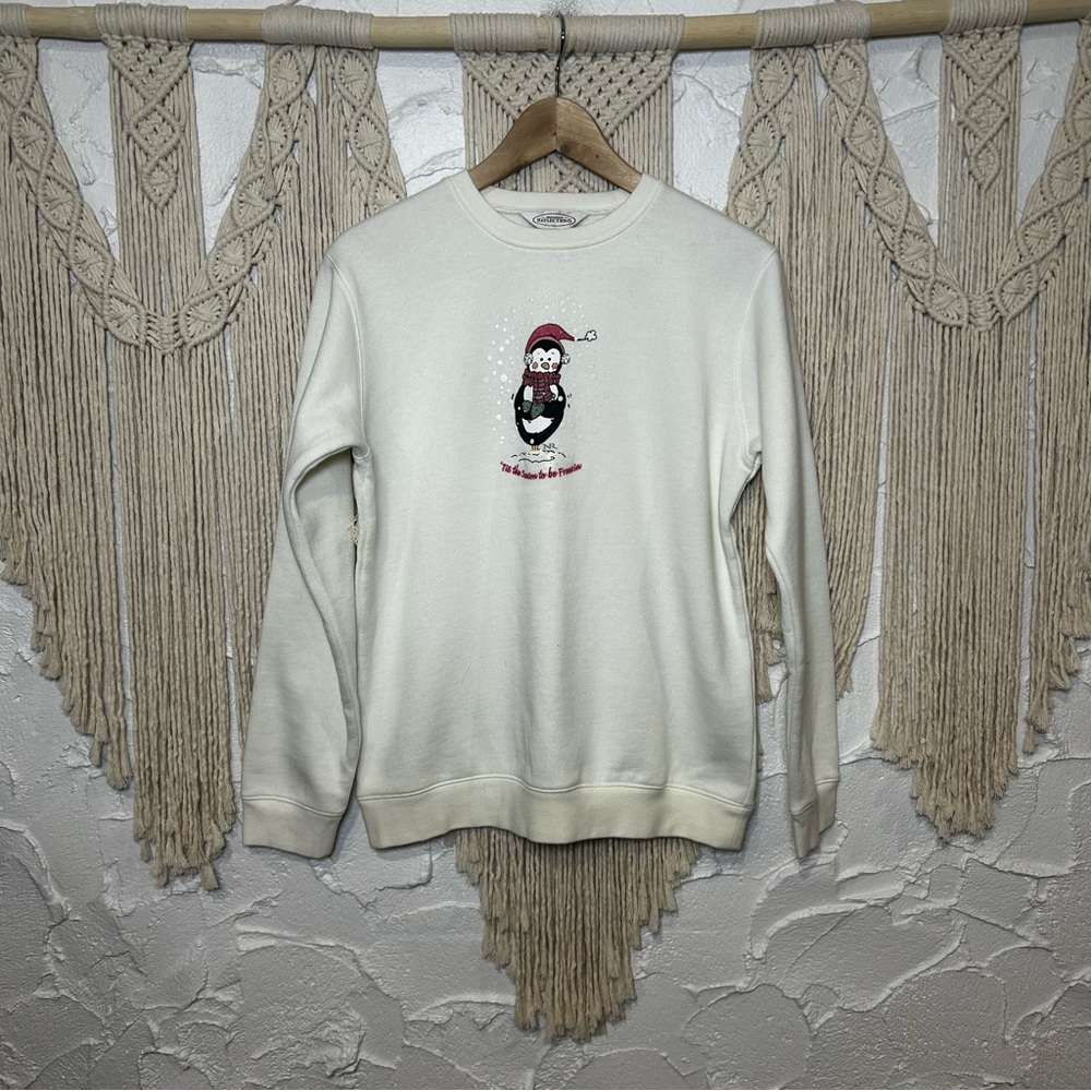 Northern Reflections Adorable Penguin Christmas Sweatshirt Oversized